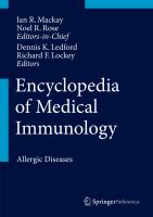 Encyclopedia of medical immunology allergic diseases /