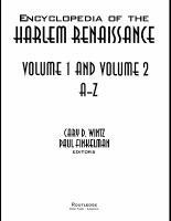 Encyclopedia of the Harlem Renaissance / Cary D. Wintz, Paul Finkelman, editors