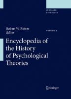 Encyclopedia of the history of psychological theories