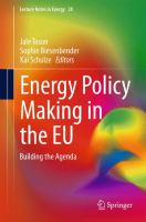 Energy Policy Making in the EU Building the Agenda /