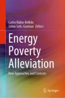 Energy Poverty Alleviation New Approaches and Contexts /