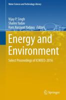 Energy and Environment Select Proceedings of ICWEES-2016 /