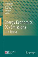 Energy economics Co2 emissions in China /