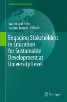 Engaging Stakeholders in Education for Sustainable Development at University Level