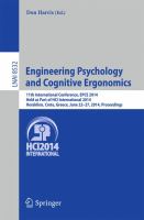 Engineering Psychology and Cognitive Ergonomics 11th International Conference, EPCE 2014, Held as Part of HCI International 2014, Heraklion, Crete, Greece, June 22-27, 2014, Proceedings /