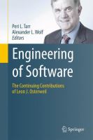 Engineering of Software The Continuing Contributions of Leon J. Osterweil /