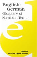 English-German glossary of Namibian terms /