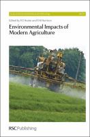 Environmental impacts of modern agriculture