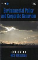 Environmental policy and corporate behaviour