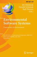 Environmental software systems frameworks of eEnvironment : 9th IFIP WG5.11 International Symposium : ISESS 2011, Brno, Czech Republic, June 27-29, 2011 : proceedings /