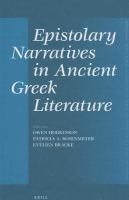 Epistolary narratives in ancient Greek literature