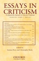 Essays in criticism
