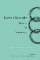 Essays on philosophy, politics & economics integration & common research projects /