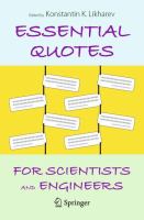 Essential Quotes for Scientists and Engineers