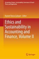 Ethics and Sustainability in Accounting and Finance, Volume II