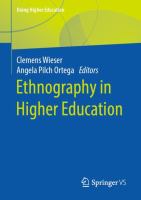 Ethnography in higher education