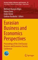 Eurasian Business and Economics Perspectives Proceedings of the 33rd Eurasia Business and Economics Society Conference /