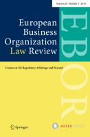 European business organization law review