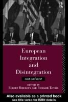 European integration and disintegration east and west /