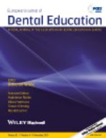 European journal of dental education official journal of the Association for Dental Education in Europe.