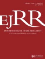 European journal of risk regulation EJRR.