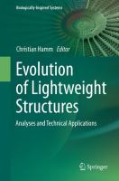 Evolution of Lightweight Structures Analyses and Technical Applications /