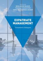 Expatriate management transatlantic dialogues /