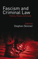 Fascism and criminal law history, theory, continuity /