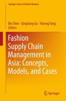 Fashion Supply Chain Management in Asia: Concepts, Models, and Cases