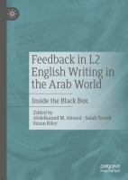 Feedback in L2 English Writing in the Arab World Inside the Black Box /