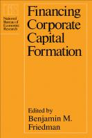 Financing corporate capital formation