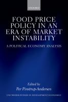 Food price policy in an era of market instability a political economy analysis /