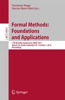 Formal Methods: Foundations and Applications 17th Brazilian Symposium, SBMF 2014, Maceió, AL, Brazil, September 29--October 1, 2014. Proceedings /