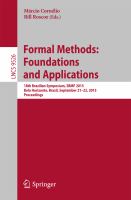 Formal Methods: Foundations and Applications 18th Brazilian Symposium, SBMF 2015, Belo Horizonte, Brazil, September 21-22, 2015, Proceedings /
