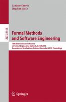 Formal Methods and Software Engineering 15th International Conference on Formal EngineeringMethods, ICFEM 2013, Queenstown, New Zealand, October 29 - November 1, 2013, Proceedings /