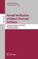 Formal Verification of Object-Oriented Software International Conference, FoVeOOS 2010, Paris, France, June 28-30, 2010, Revised Selected Papers /