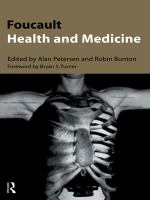 Foucault, health and medicine