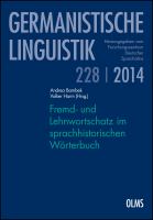 Fremd- und Lehnwortschatz im sprachhistorischen Wörterbuch