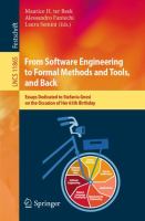 From Software Engineering to Formal Methods and Tools, and Back Essays Dedicated to Stefania Gnesi on the Occasion of Her 65th Birthday /