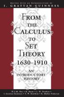 From the calculus to set theory, 1630-1910 : an introductory history /