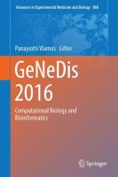 GeNeDis 2016 Computational Biology and Bioinformatics /