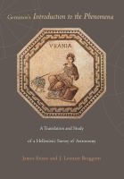 Gemino's Introduction to the phenomena : a translation and study of a Hellenistic survey of astronomy /