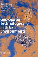 Geo-spatial technologies in urban environments