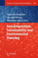 Geocomputation, sustainability, and environmental planning