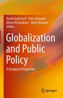 Globalization and Public Policy A European Perspective /