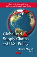 Globalized supply chains and U.S. policy