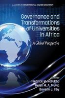 Governance and transformations of universities in Africa a global perspective /