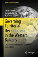 Governing Territorial Development in the Western Balkans Challenges and Prospects of Regional Cooperation /