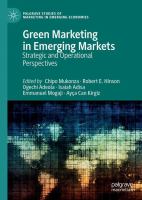 Green Marketing in Emerging Markets Strategic and Operational Perspectives /