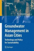 Groundwater management in Asian cities technology and policy for sustainability /